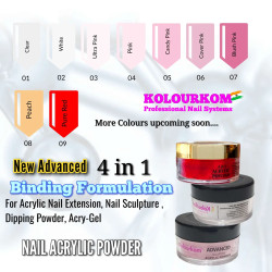 ULTRA PINK | Nail Acrylic Powder 4in1 formula| KolourKom