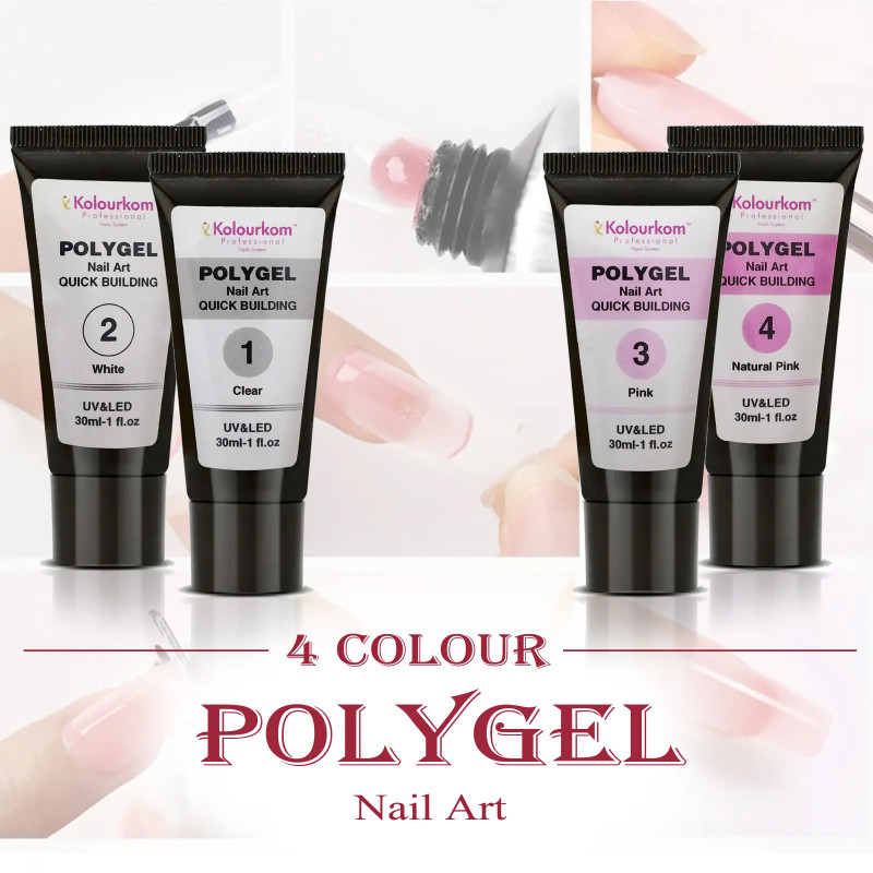 SXC Cosmetics Poly Extension Gel Nail Kit - Glitter Series 2