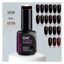 15ml | 58 To 76 Series | Queen Gel Nail Polish  | LED UV Gel Color | KolurKom
