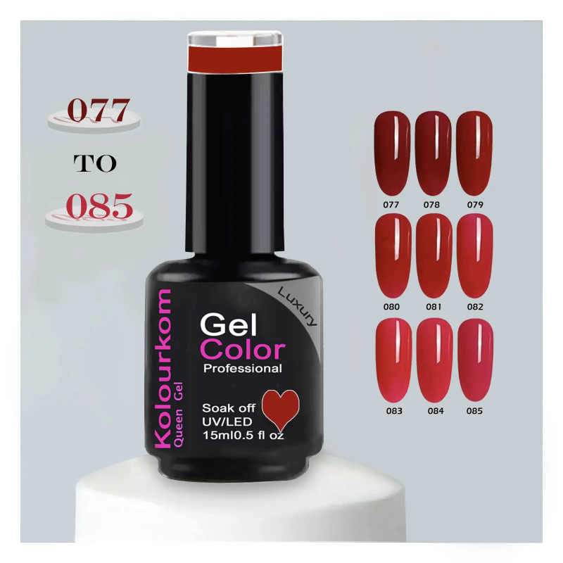 15ml | 77 To 85 Series | Queen Gel Nail Polish  | LED UV Gel Color | KolurKom