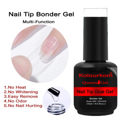 15ml | Nail Tip Glue Gel | LED UV Gel | Queen | KolourKom