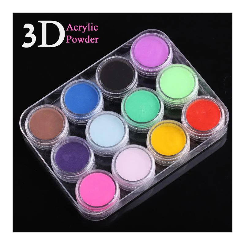 Nail Art | Nail 3D Acrylic Powder | 12Pcs Set