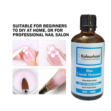 Blue Liquid Monomer For Acrylic Nails - KolourKom